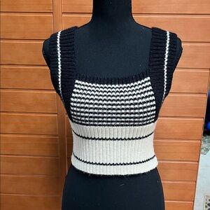 Cider Striped Knit Crop Top